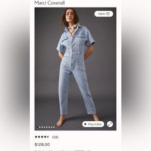 Free People Denim Jumpsuit